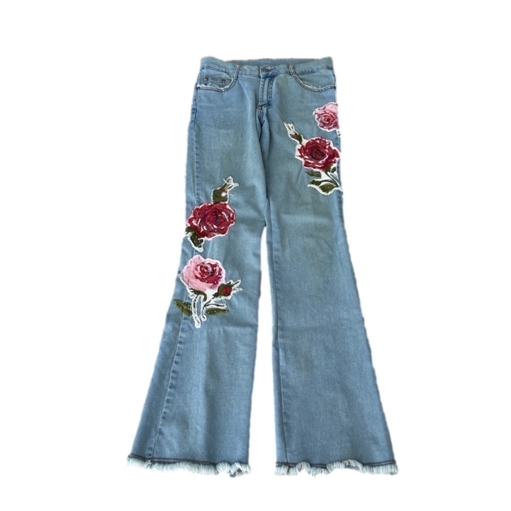 AZI DENIM JEANS EMBELISHED SZ 28